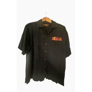 A&W Signature Series Mens Silk Button-Up Shirt "Hotter Than Hotter" Black M 2002